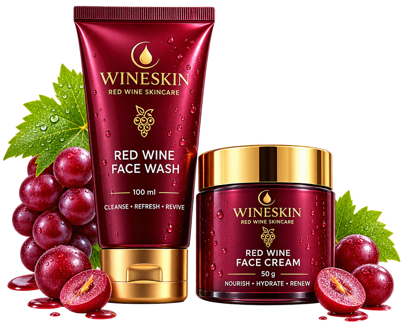 WineSkin Red Wine Skincare Combo